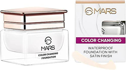 MARS Color Changing Waterproof Satin Finish Foundation 3D Skin Whitening Cream  Foundation (20 ml)