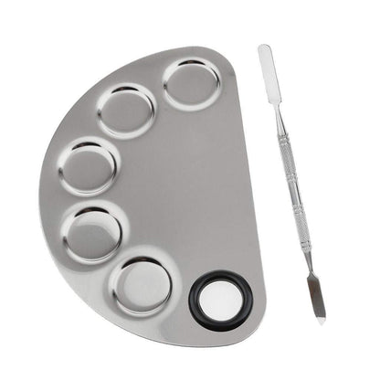 BeautyCeuticals Stainless Steel Mixing Plate With Spatula