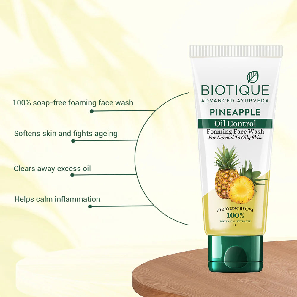 Biotique Pineapple oil control foaming face wash