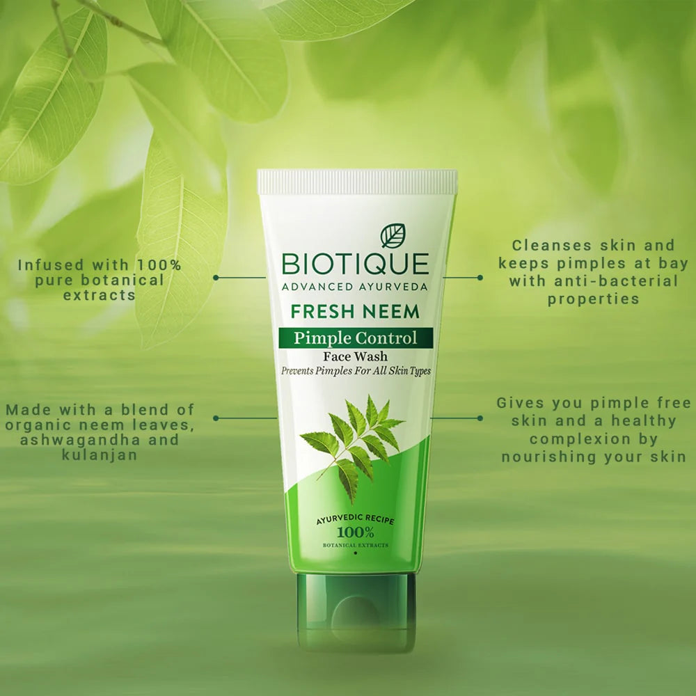 Biotique Fresh neem pimple control face wash