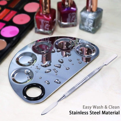 BeautyCeuticals Stainless Steel Mixing Plate With Spatula