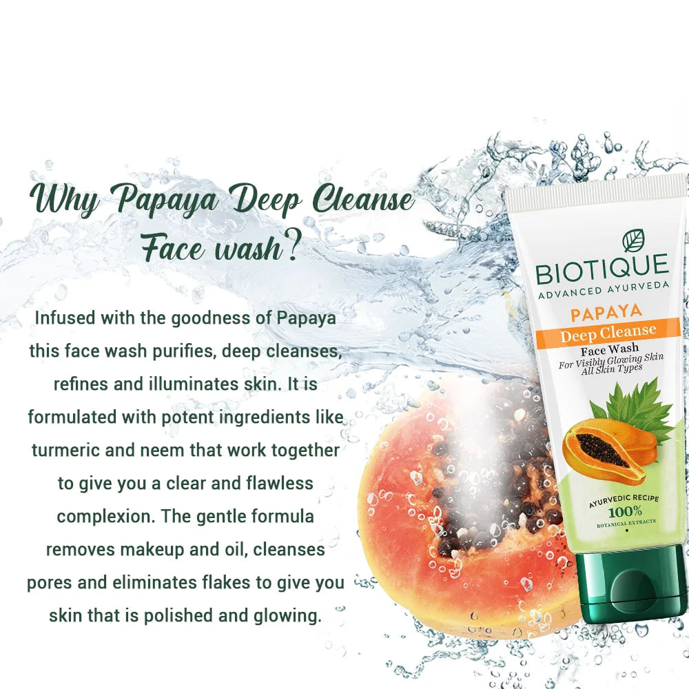 Biotique Papaya deep cleanse face wash