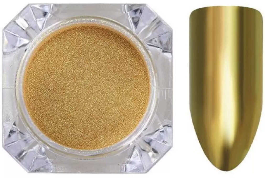 Nail Chrome Powder | golden