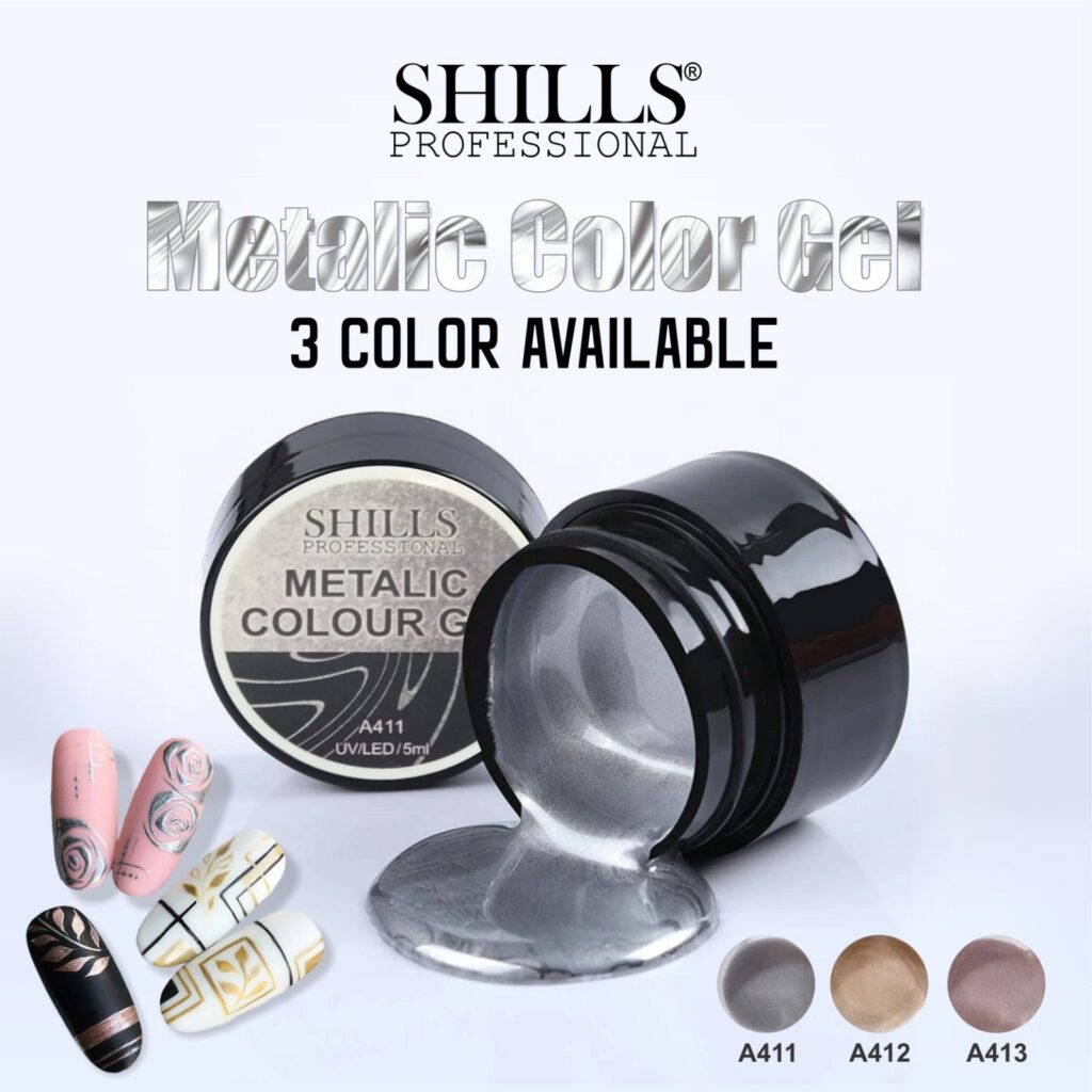 Shills Professional UV LED Metallic Color Gel Silver | A411