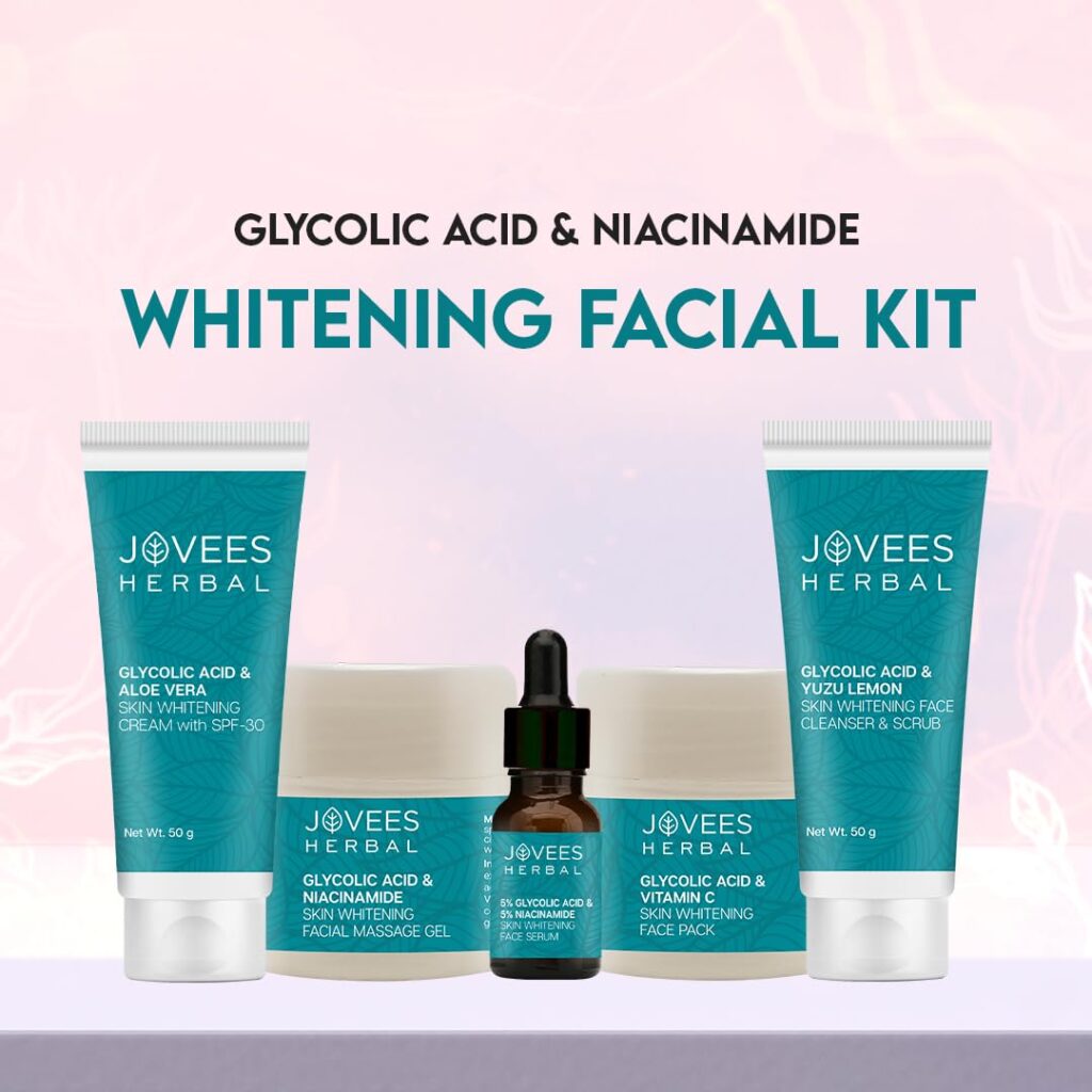 Jovees Herbal Glycolic Acid & Niacinamide Whitening 5 Step Facial Kit