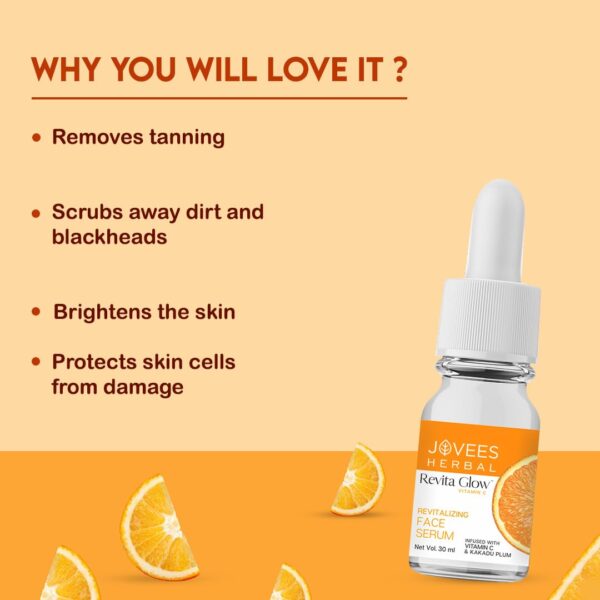 Jovees Herbal Revita Glow Vitamin C 10% Face Serum | 30ml - Image 5