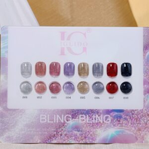 Iglido Professional Bling Bling Gel Polish | set of 8
