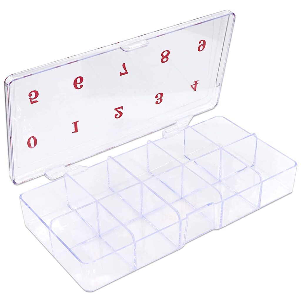 Empty Nail Tip Box-Clear 500pcs capacity