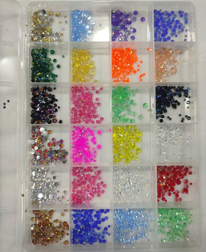 Multi Color Rhinestone Nail Accessory