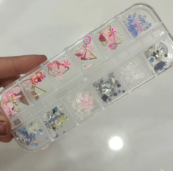 12 Grids Charm Nail Accessory