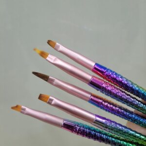 Pretty Perfect Fish Tail Nail Art Brushes Set Of 5 - 8561