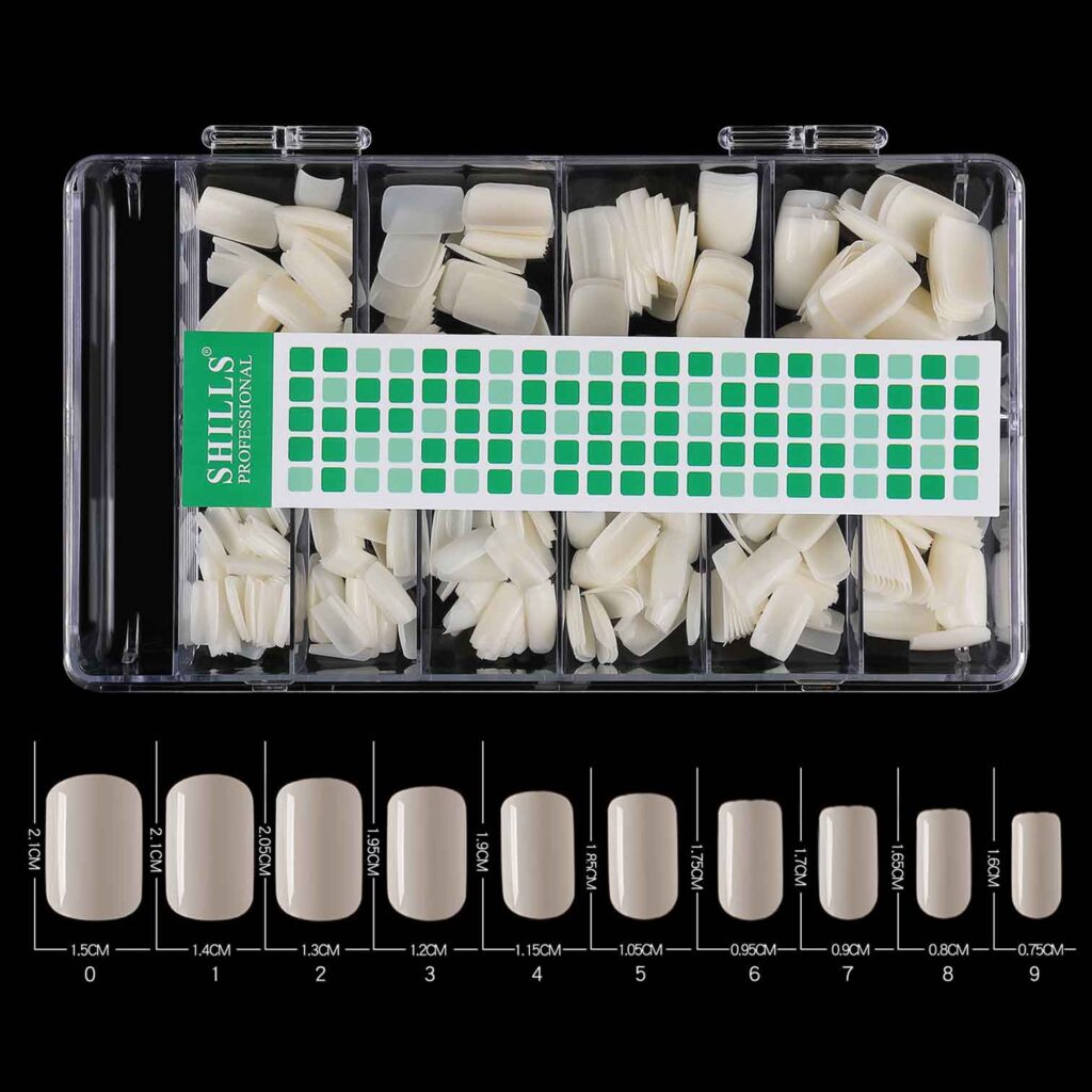 SHILLS Soft Gel Short Square Tip-PT25 CLEAR & NATURAL