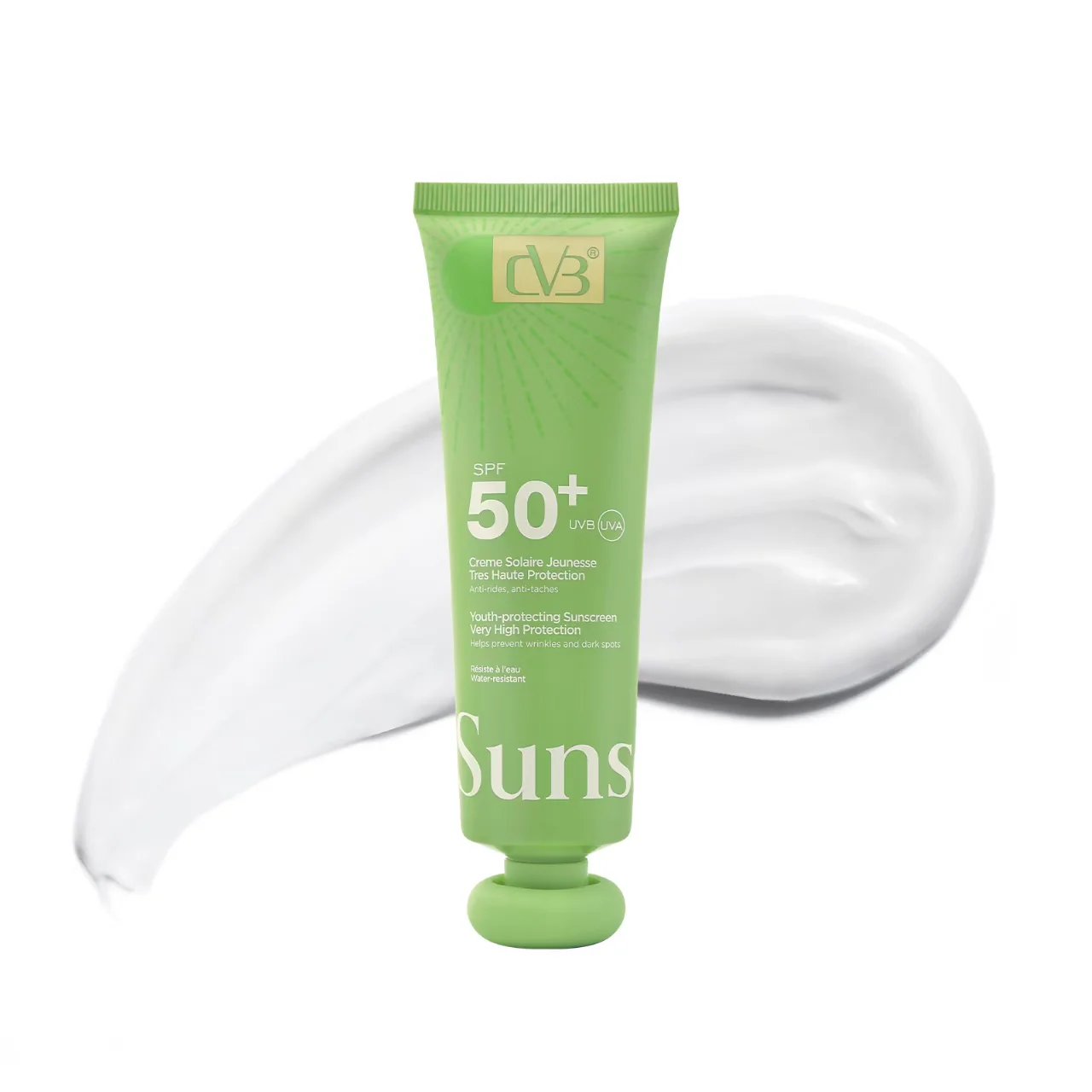 CVB Sunscreen SPF 50+ UVB-UVA Youth Protecting Very High Protection Wrinkles And Dark Sports C-240B