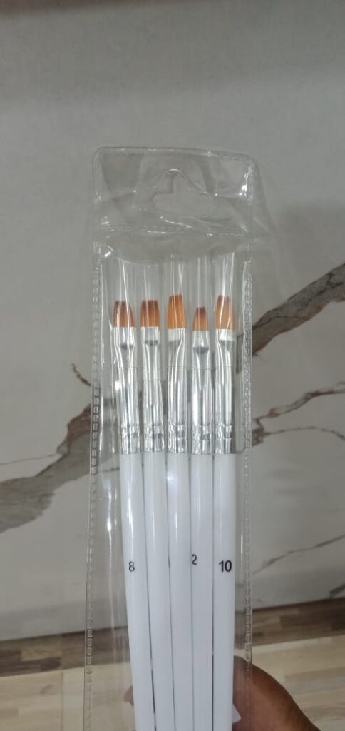 Nail Art Brushes Set Of 5 | White