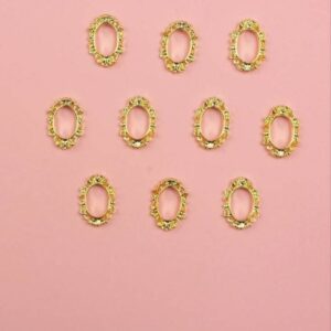 Korean Golden Frame Nail Accessory | 2pc