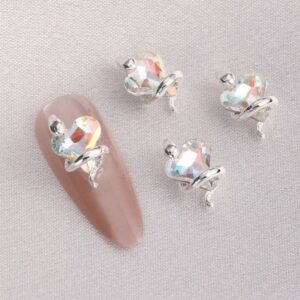Korean Silver Snake Nail Accessory | 2pc