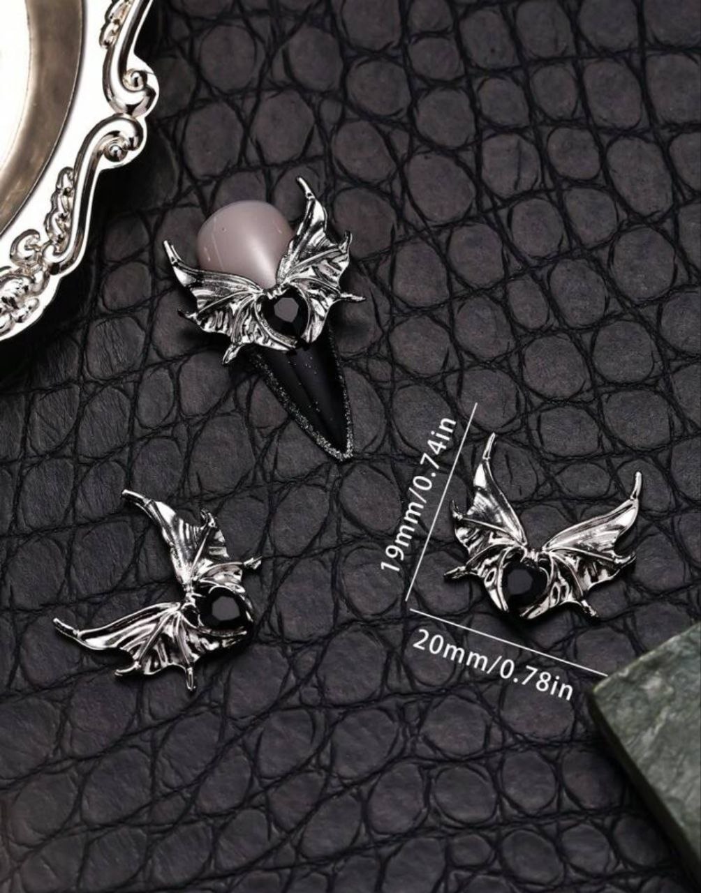 Korean Bat Shape Nail Accessory | 2pc