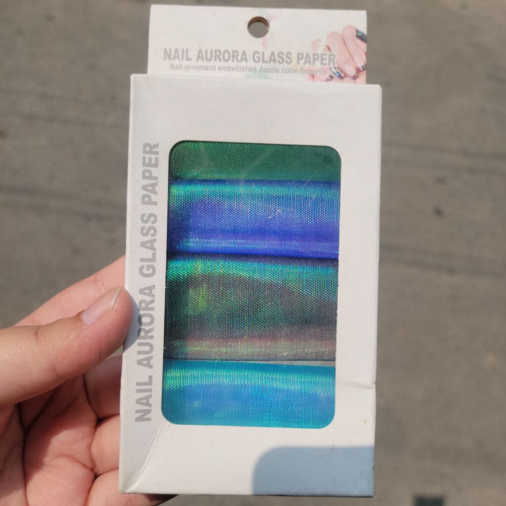 Gradient Aurora Glass Paper For Nail Art