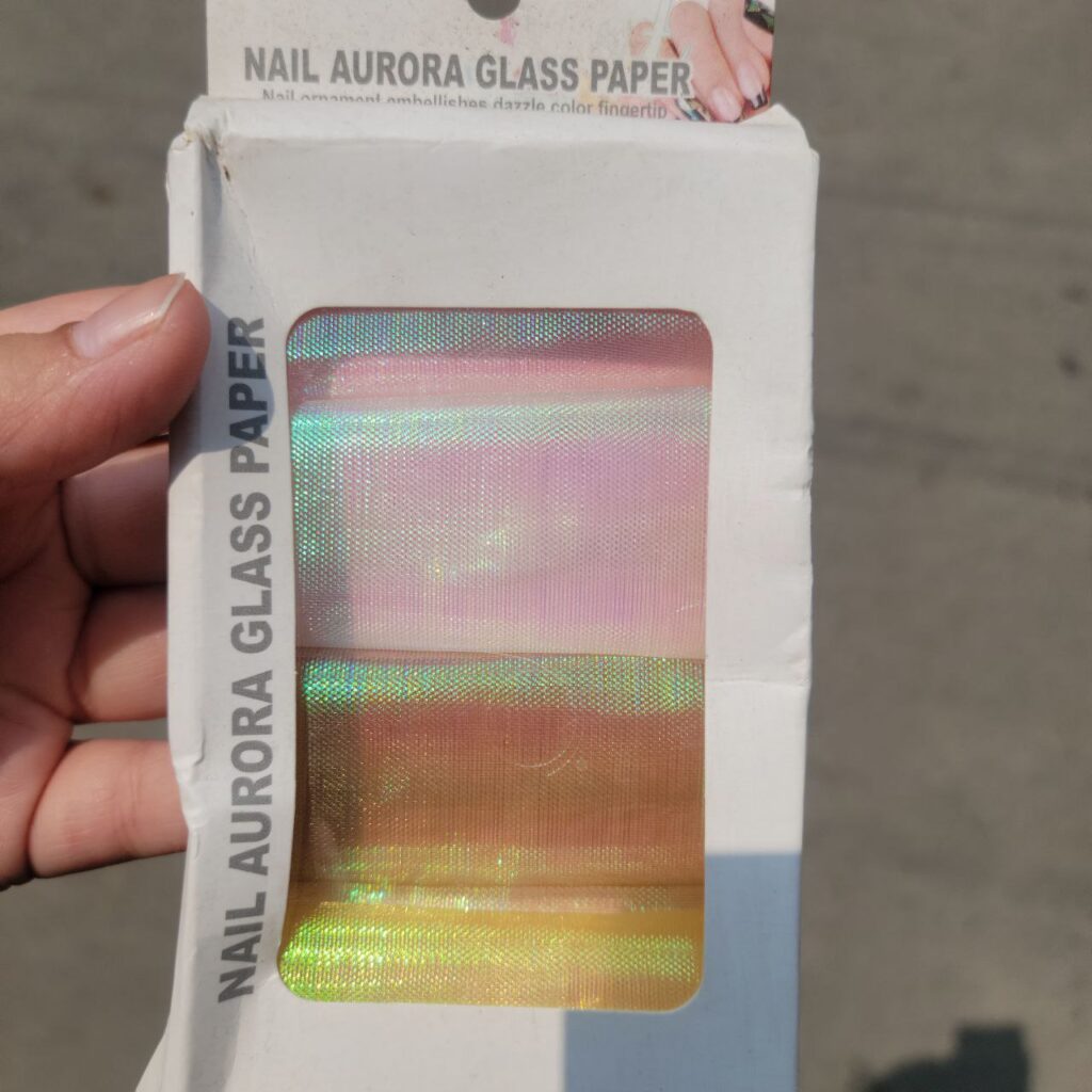 Gradient Aurora Glass Paper For Nail Art