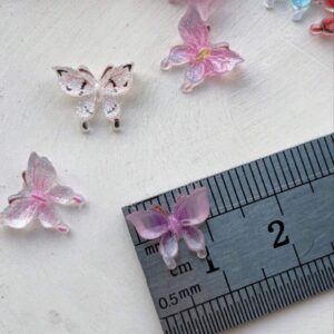 Korean Multi-color Shimmery Butterfly Nail Accessory