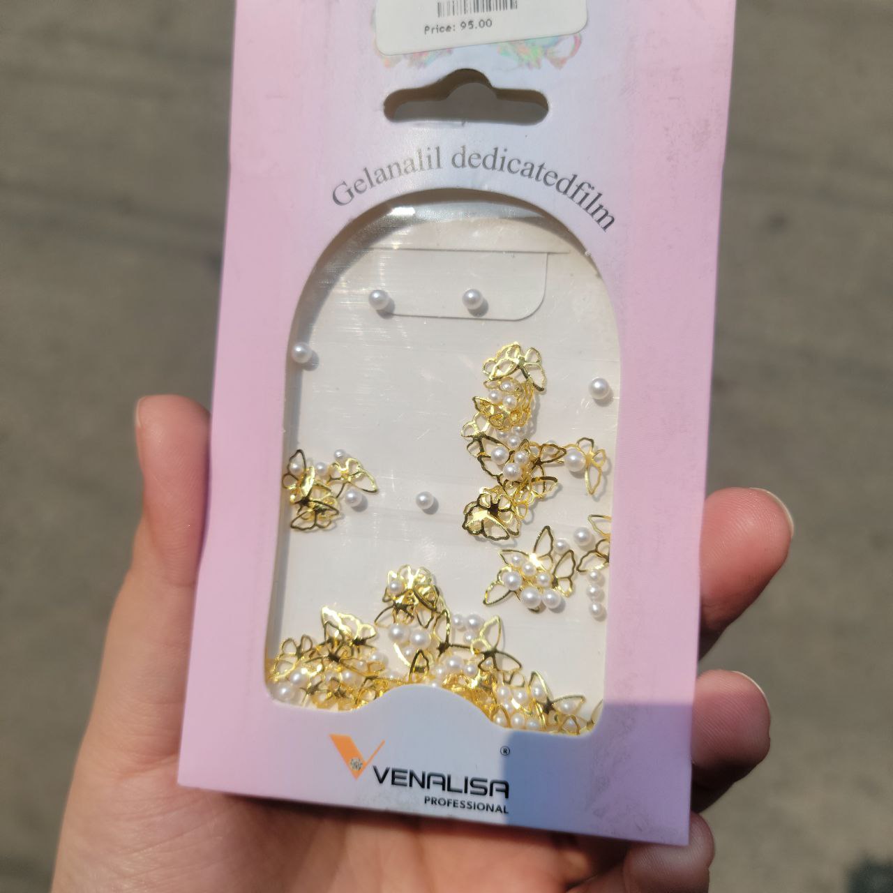 Butterfly And Pearl Nail Charms