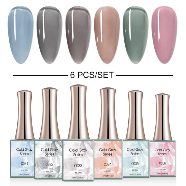 CANNI Cold Gray Series Gel Polish -C031-C035