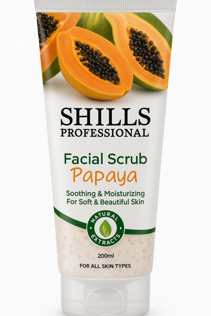 Shills Professional Facial Scrub Papaya For All Skin Types - 200ml