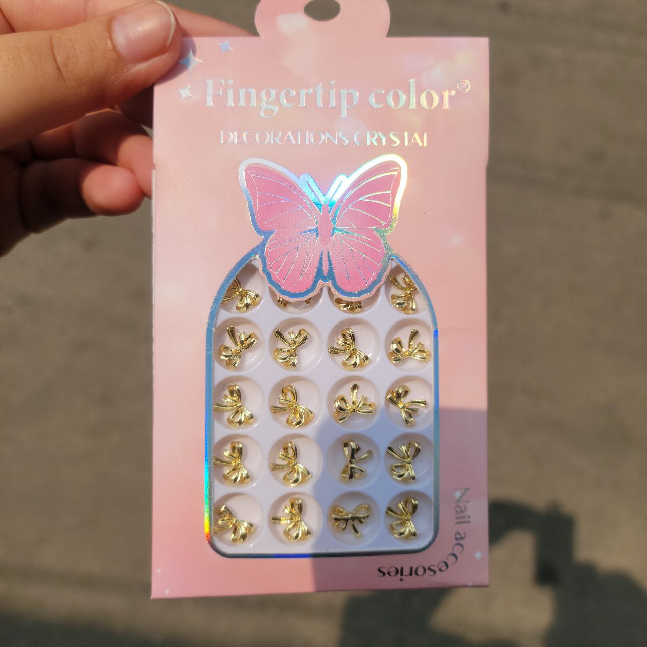 Golden Bows For Nail Art – 1pc