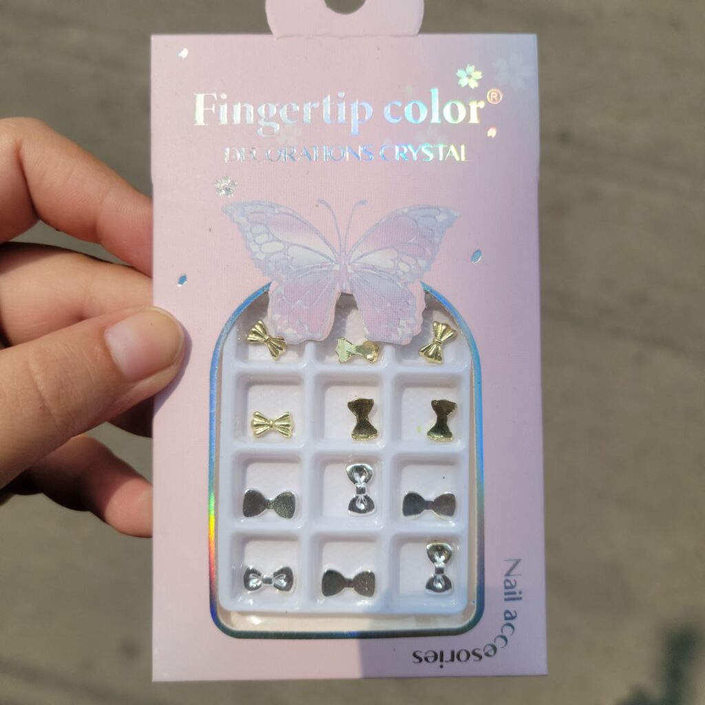 Silver Golden Bows For Nail Art - 1pc