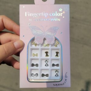 Silver Golden Bows For Nail Art - 1pc