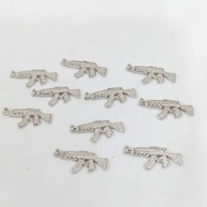 3D Metal Gun Nail Charms