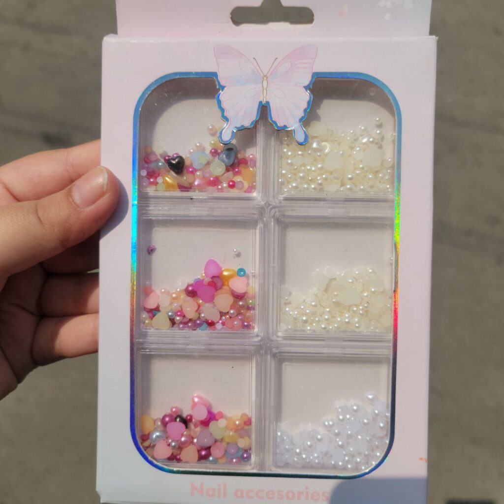 Heart Pearls Nail Charms 3D Nail Accessory - LQ118