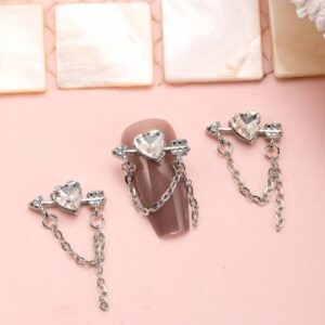 Korean Heart With Hanging Nail Accessory | 2pc