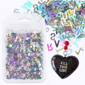Holographic Alphabets For Nail Art