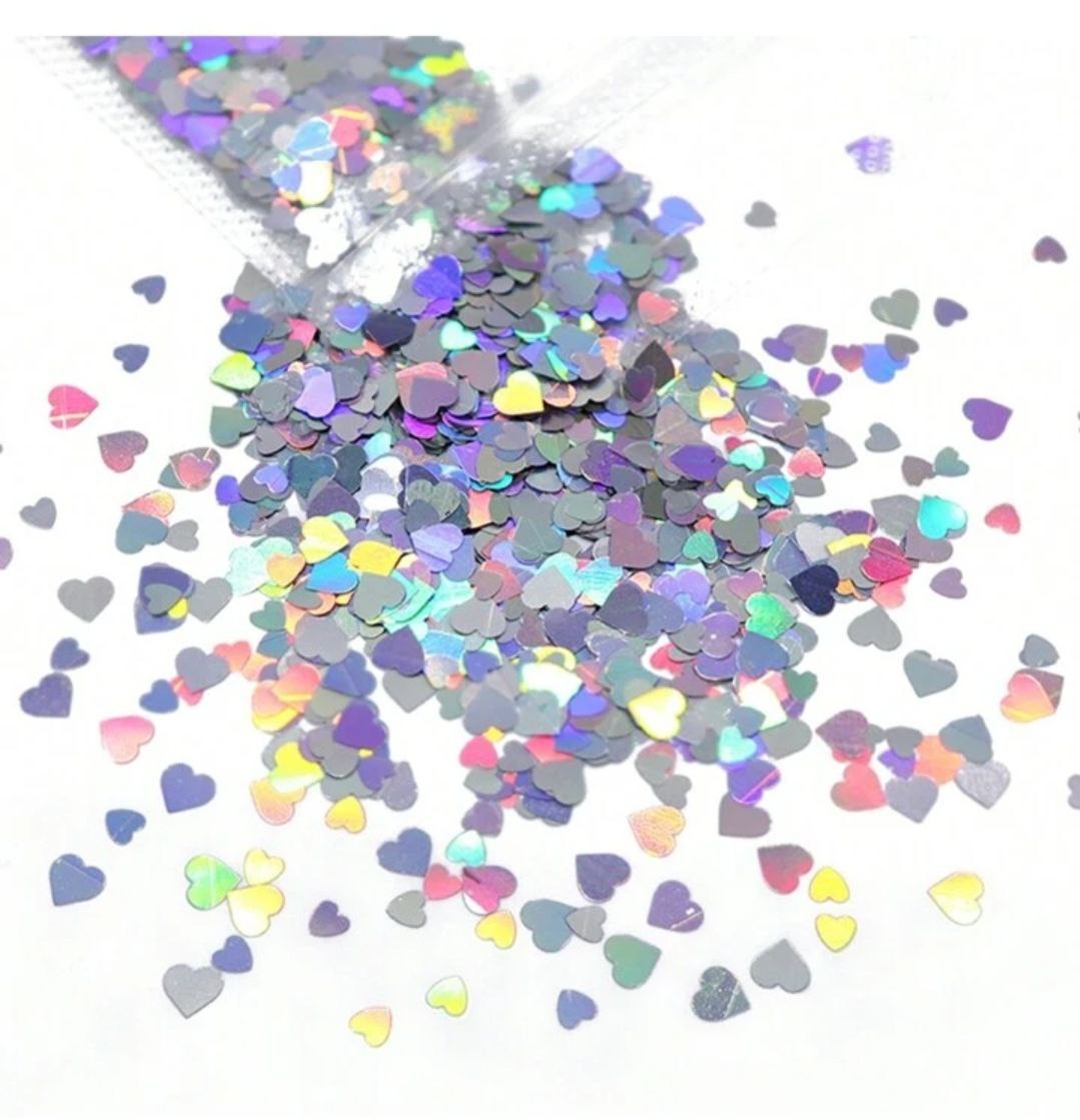 Holographic Heart For Nail Art