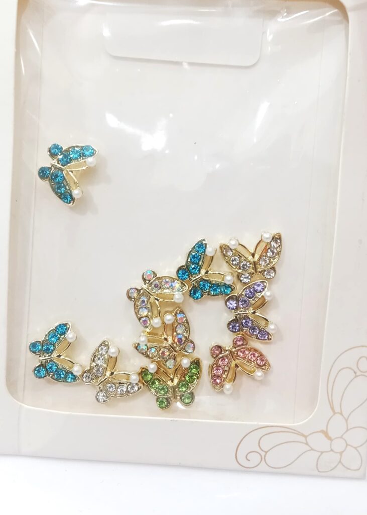 Korean Multi-Color Butterfly Nail Accessory | 1069