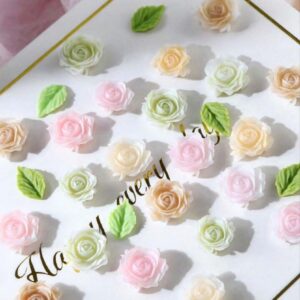 Korean Nail Accessory - Roses And Leaves | Multi color