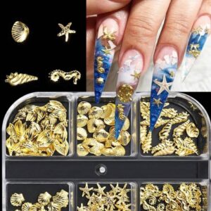6 Grid 3D Ocean Theme Nail Accessory
