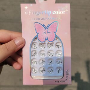 Silver Butterfly Bow For Nail Art
