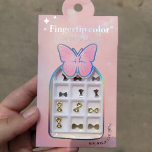 Silver Golden Beautiful 3D Bow For Nail Art