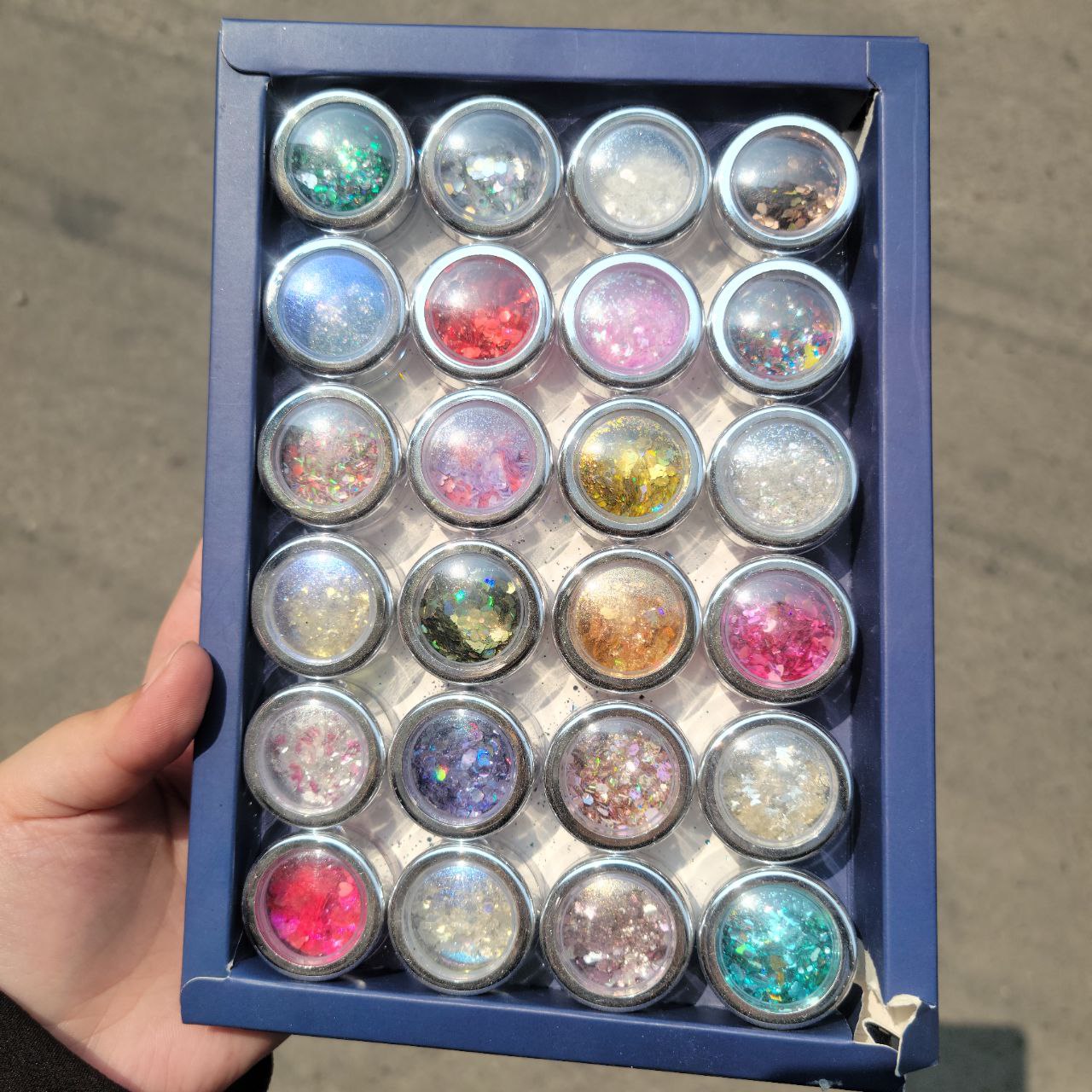 Nail Glitter and Mylar set 24pcs for nail art