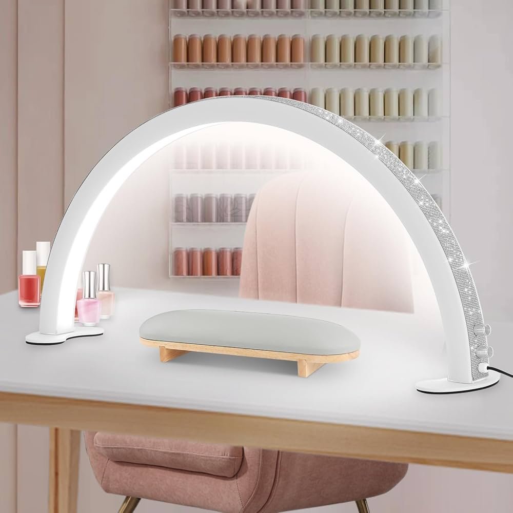 Half Moon light Nail & Eyelash Desk Lamp