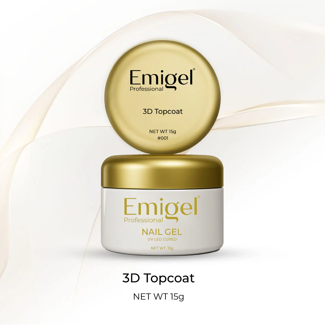 Emigel 3D Top Coat,Nail Gel – 15ml