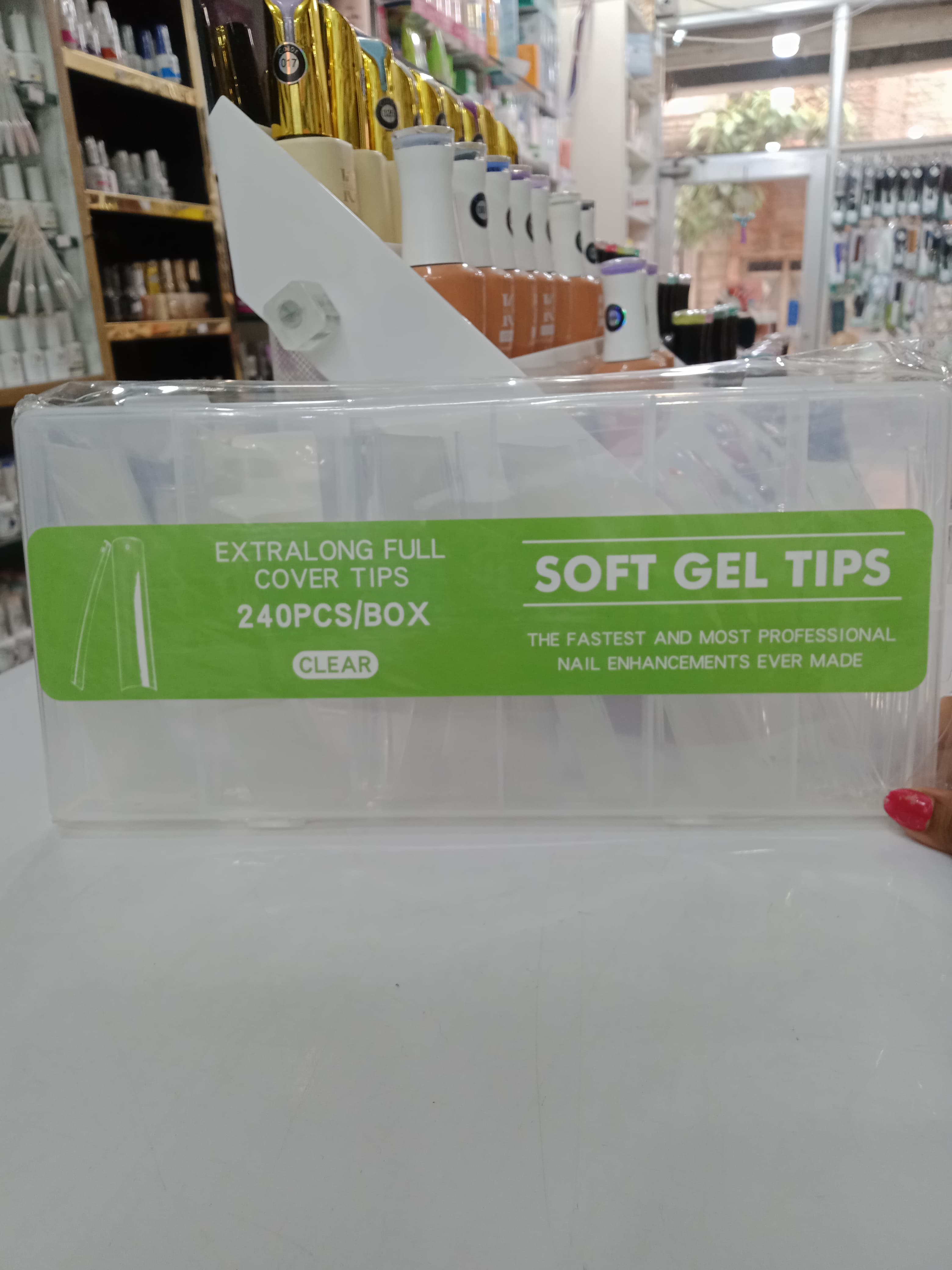 Extra Long Soft Gel XXL French Cover Tips 240pcs | Clear