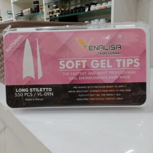 Venalisa Soft Gel Tips Half Matte Long Stiletto-550 | VL-09N