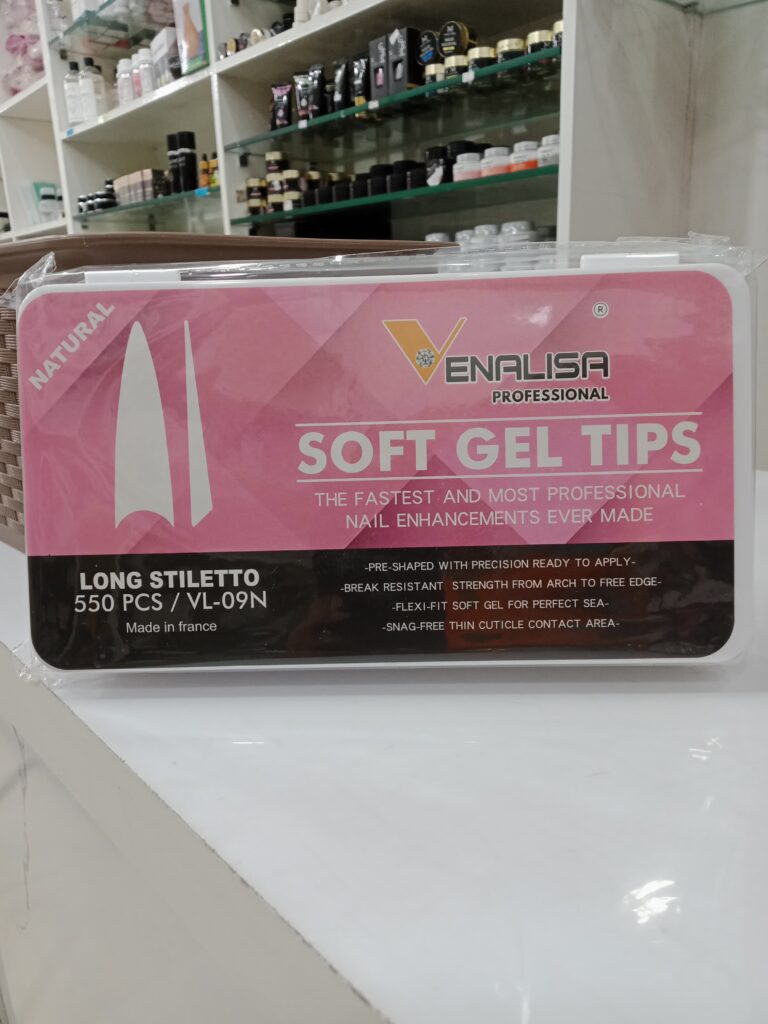 Venalisa Soft Gel Tips Half Matte Long Stiletto-550 | VL-09N