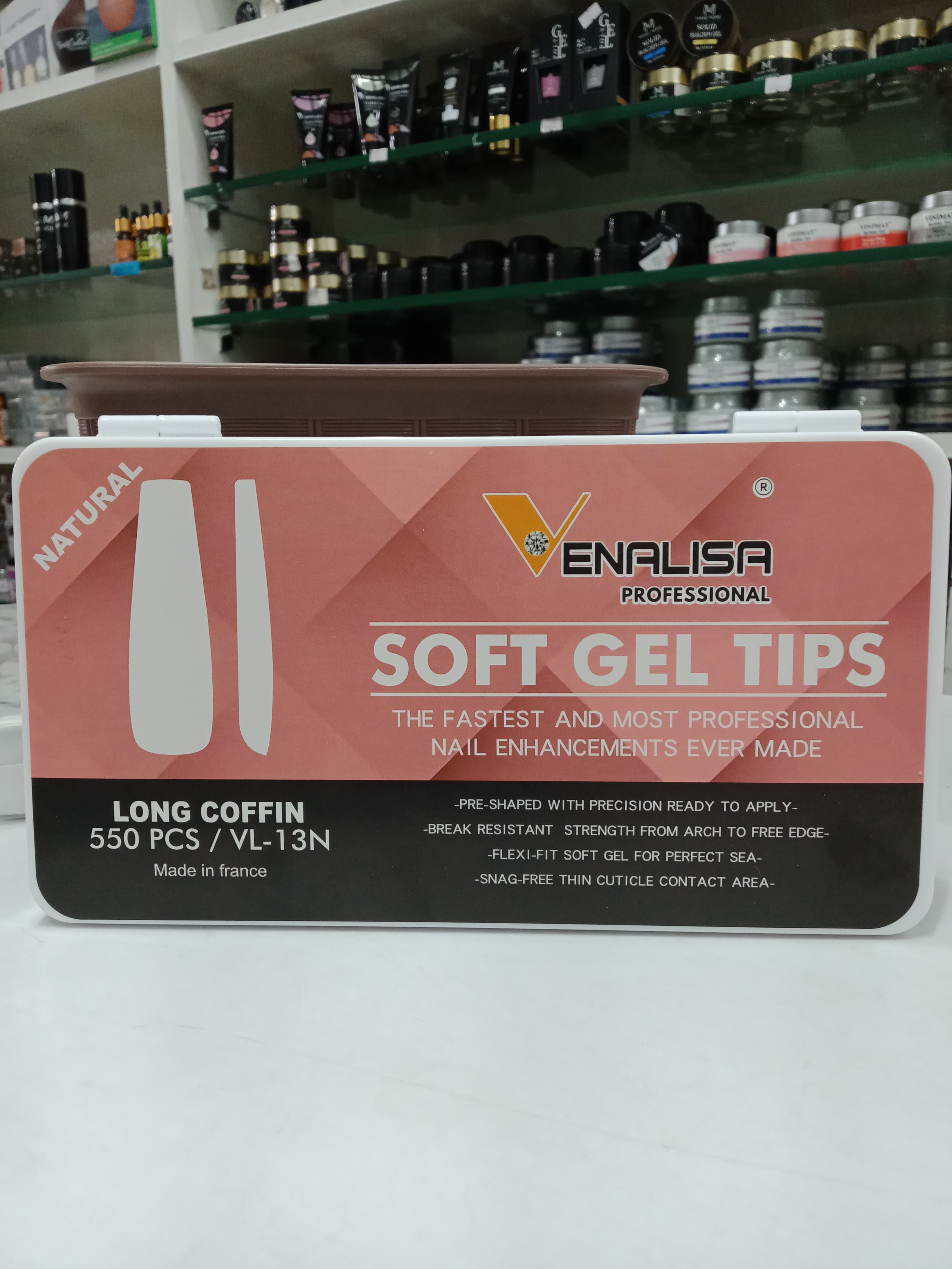 Venalisa Soft Gel Tips Long Coffin 550pcs | VL 13N