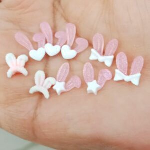 Bunny Ear Nail Charms | Pink