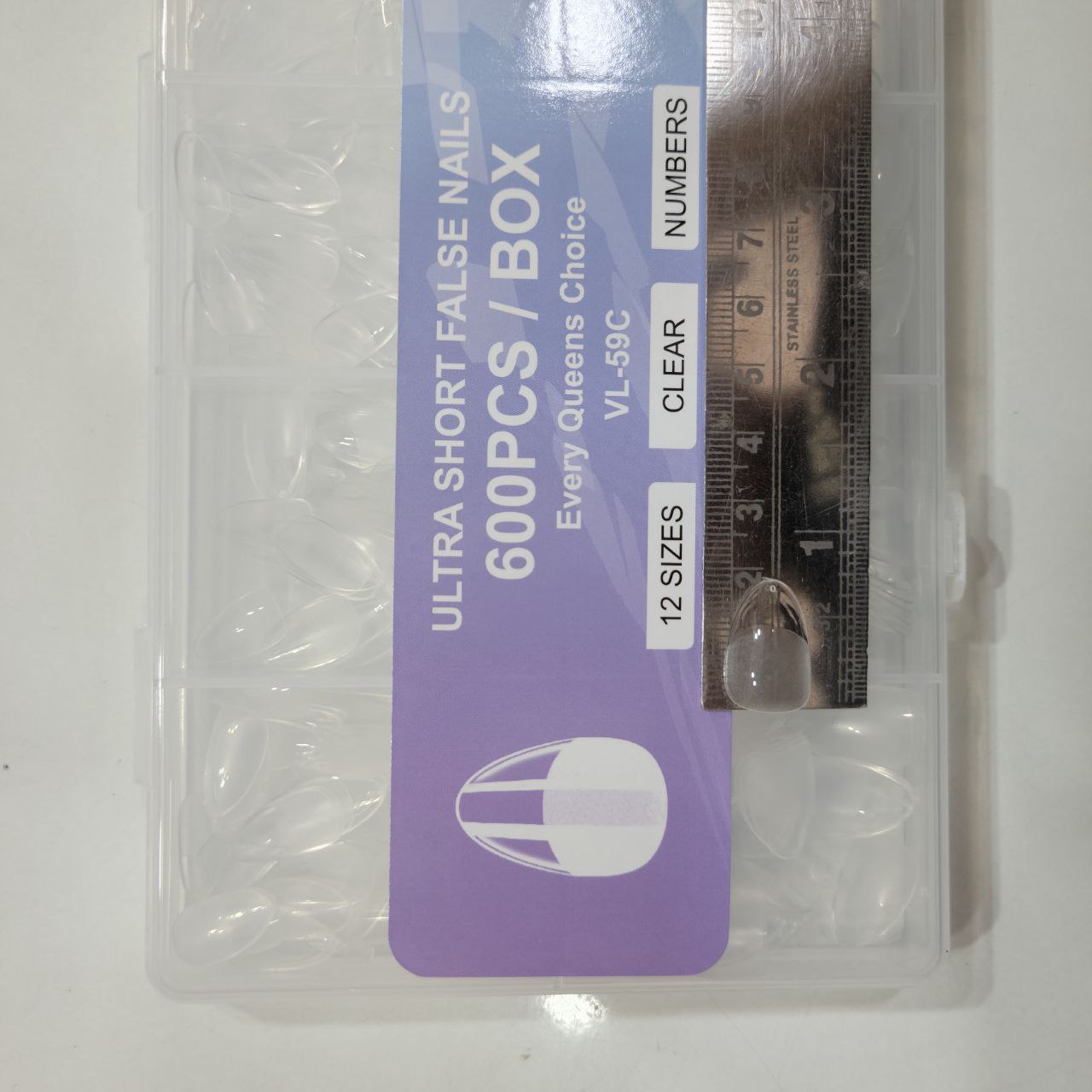 Venalisa Ultra Short Soft Gel Half Matte Tips – 600pcs | VL 59C