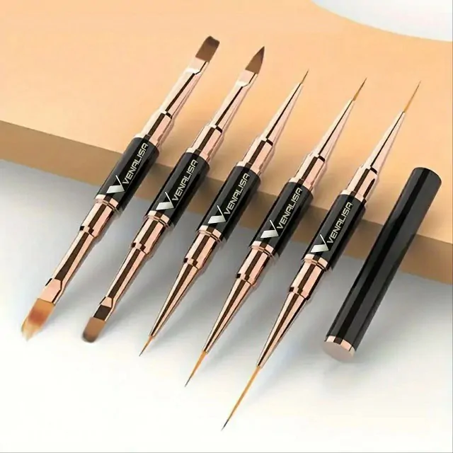Venalisa Dual Sided Nail Art Brushes Set Of 5